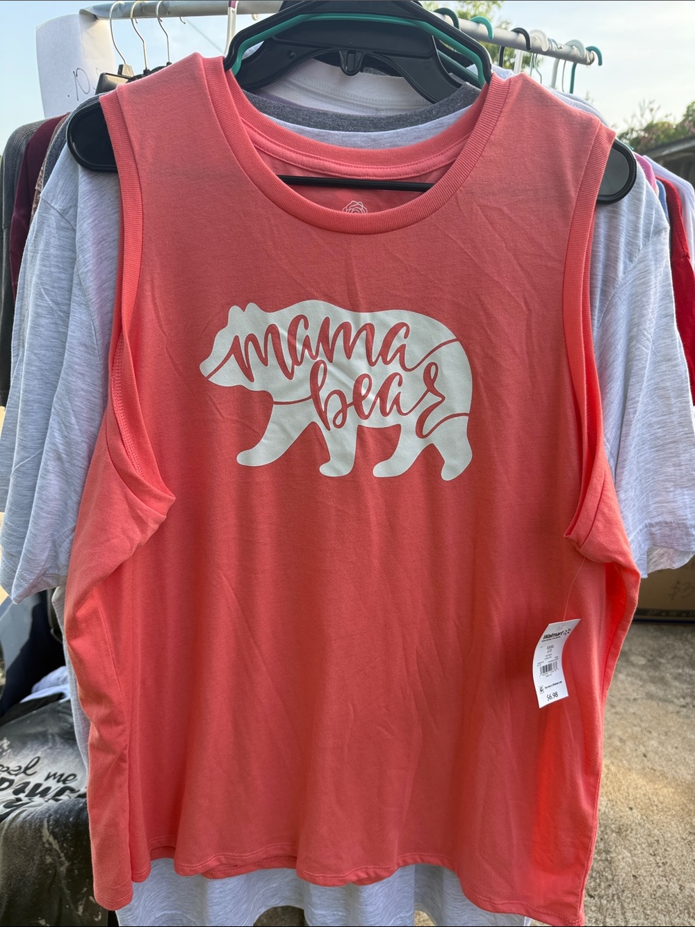 Mama Bear Coral Kids Tank Top